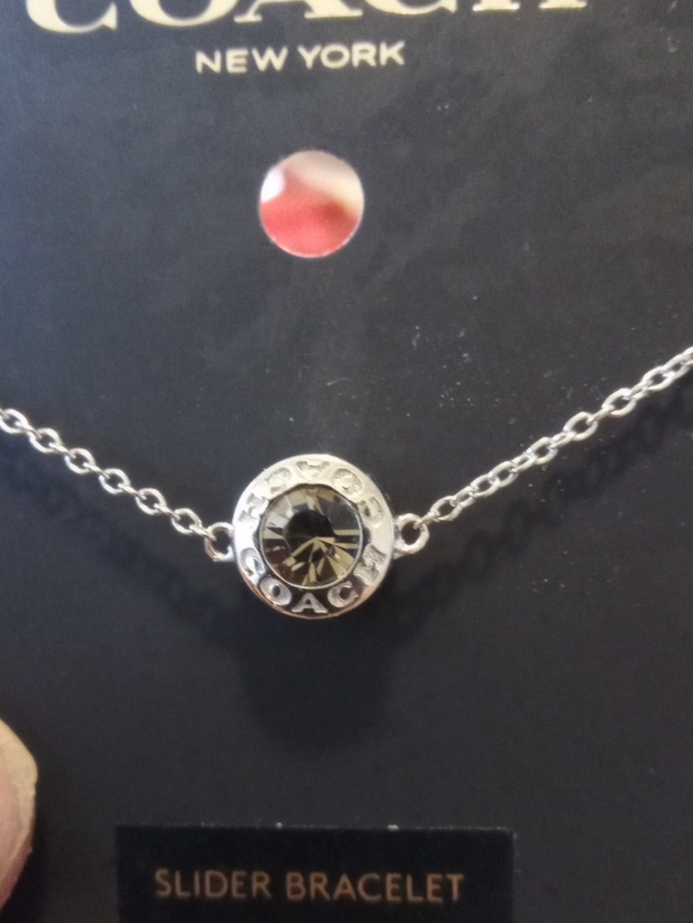 COACH Silver Compass Slider Bracelet
